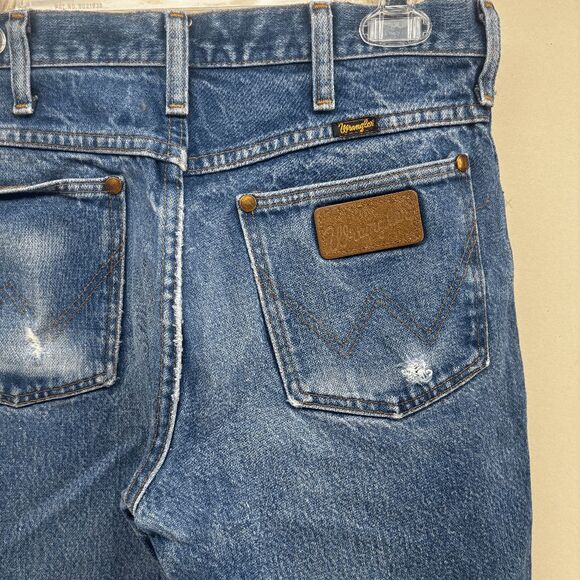 Vintage Wrangler 936PWD Men’s Slim Fit Cowboy Cut Jeans 30x30 USA Faded Distress - Picture 1 of 9